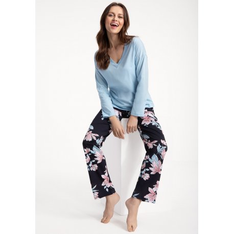 Piżama Luna 614 dł/r M-2XL Z24 damska